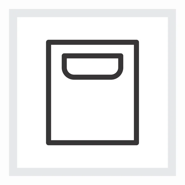 Minimal Shopping Bag Icon — Stock Vector