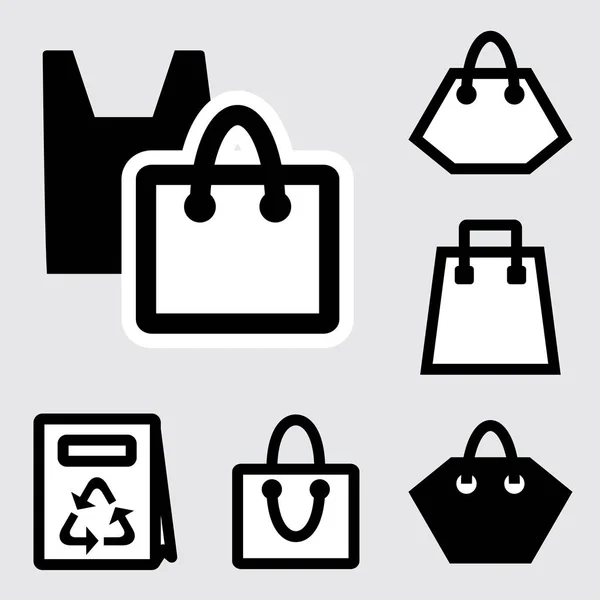 Shopping taske ikoner – Stock-vektor