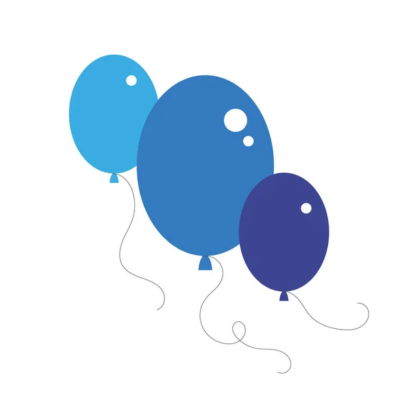 Ícones de balão de festa isolados em fundo branco —  Vetores de Stock