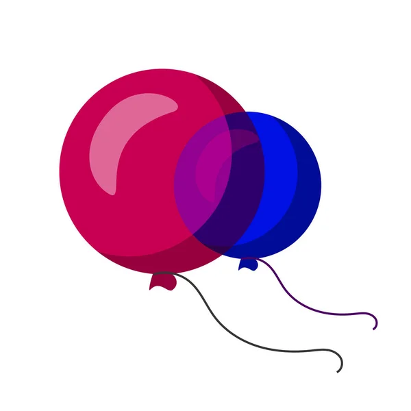 Иконы воздушных шаров для вечеринок на белом фоне — стоковый вектор