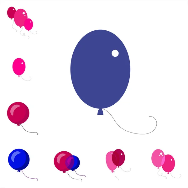 党気球アイコン白背景に分離 — ストックベクタ