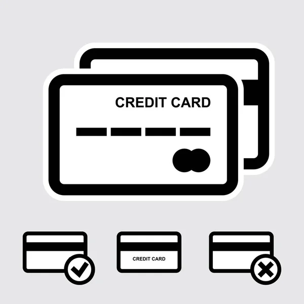 Creditcard Vector Icon Set — Stockvector