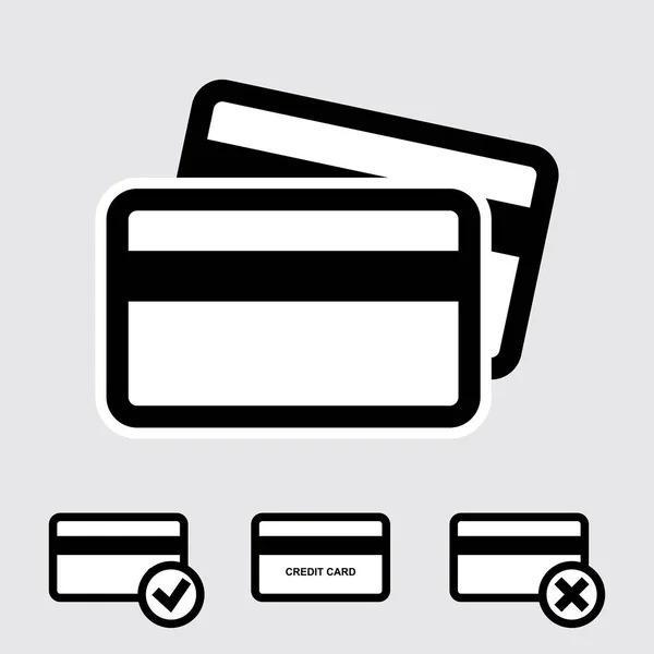 Kreditkort Vector Ikonuppsättning — Stock vektor