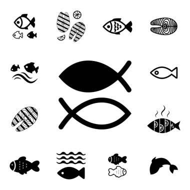 İzole balık vektör simgesi