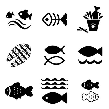 İzole balık vektör simgesi