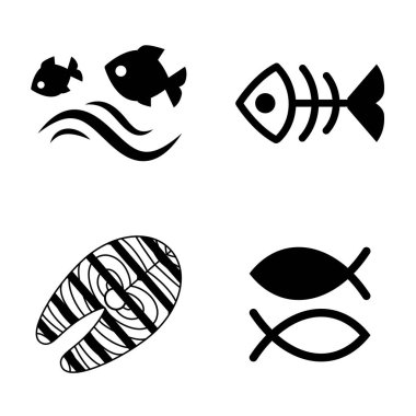 İzole balık vektör simgesi