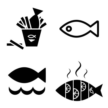 İzole balık vektör simgesi