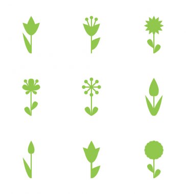 Çiçek vektör simge veya izole sembolü