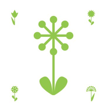 Çiçek vektör simge veya izole sembolü