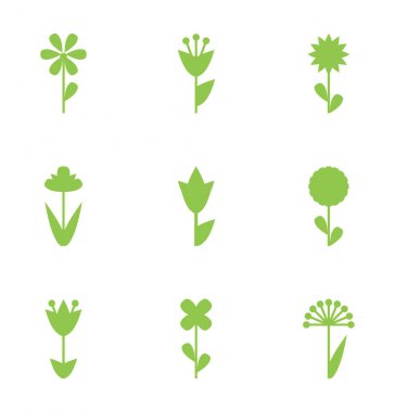 Çiçek vektör simge veya izole sembolü