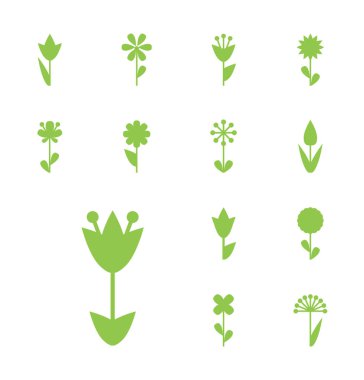 Çiçek vektör simge veya izole sembolü