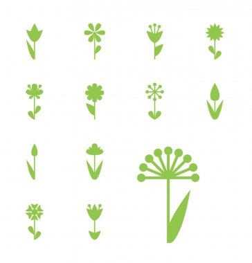 Çiçek vektör simge veya izole sembolü