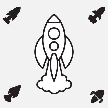 Uzay roketi simgesini veya başlangıç sembolü