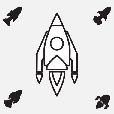 Uzay roketi simgesini veya başlangıç sembolü