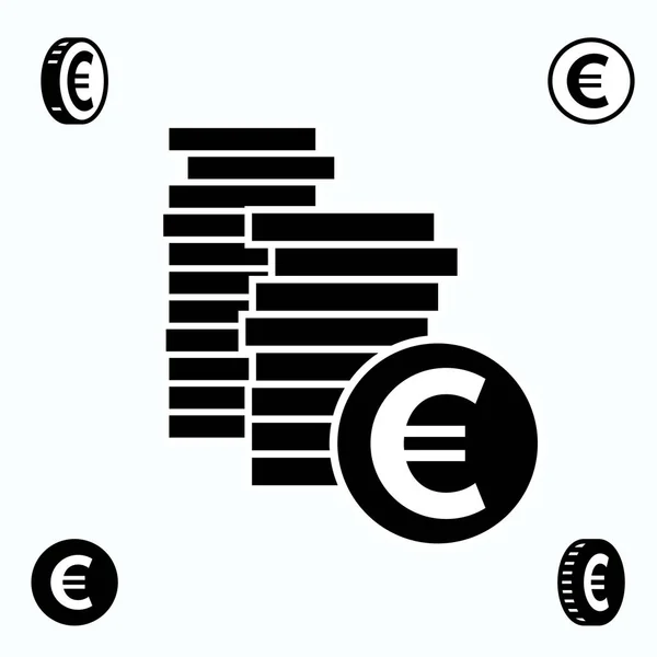 Euron Vector ikoner isolerade — Stock vektor