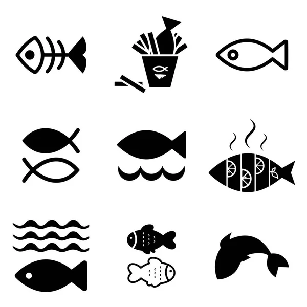 Fish Vector Icon Isolated — Stock Vector