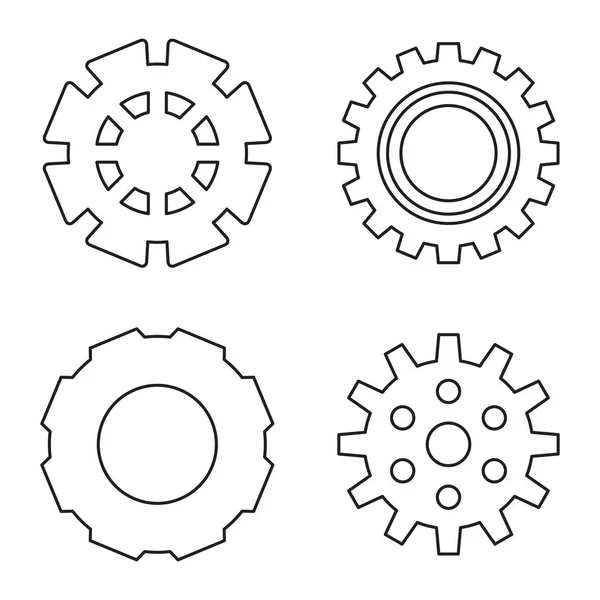 Ilustração do vetor do ícone da engrenagem ou da engrenagem —  Vetores de Stock