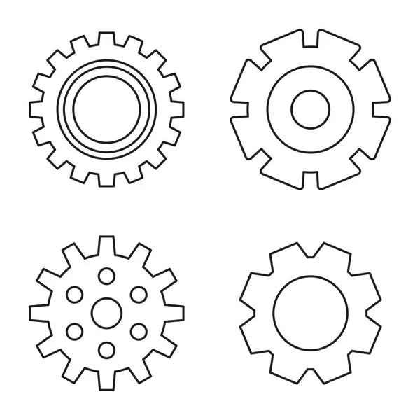 Zahnrad oder Zahnrad Icon Vektor Illustration — Stockvektor