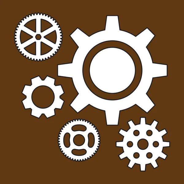 Gear or Cog Icon Vector Illustration — Stock Vector