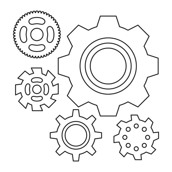 Ilustração do vetor do ícone da engrenagem ou da engrenagem —  Vetores de Stock