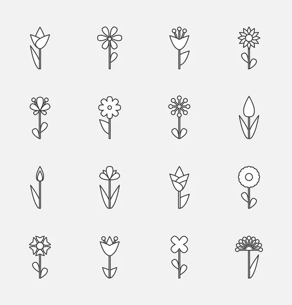 Blomma vektor ikon eller Symbol som isolerade — Stock vektor