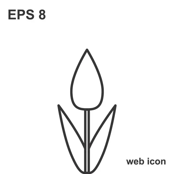 Blomma vektor ikon eller Symbol som isolerade — Stock vektor