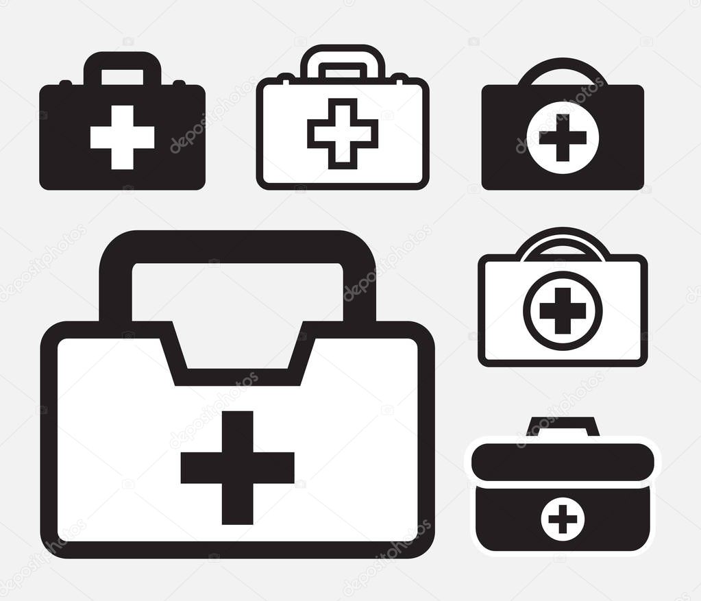 first aid kit icon isolated