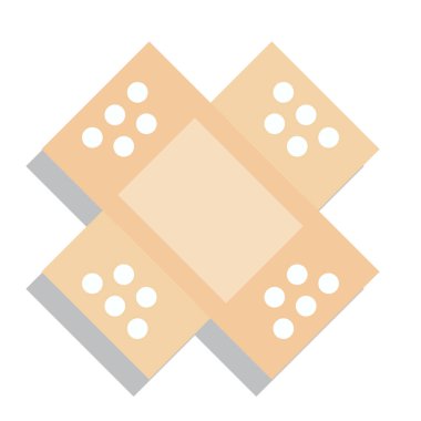 Sıva veya grup yardım simgesi. Tıbbi yama sembolü