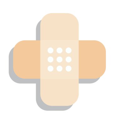 Sıva veya grup yardım simgesi. Tıbbi yama sembolü