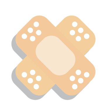 Sıva veya grup yardım simgesi. Tıbbi yama sembolü