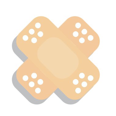 Sıva veya grup yardım simgesi. Tıbbi yama sembolü