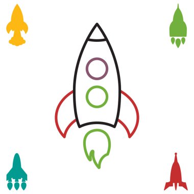 Uzay roketi simgesini veya başlangıç sembolü