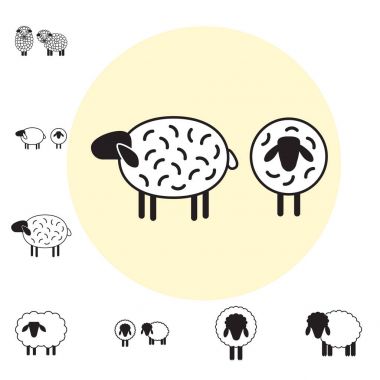 Koyun ya da Ram simgesi, Logo, şablon, sembol