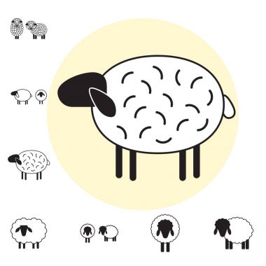 Koyun ya da Ram simgesi, Logo, şablon, sembol