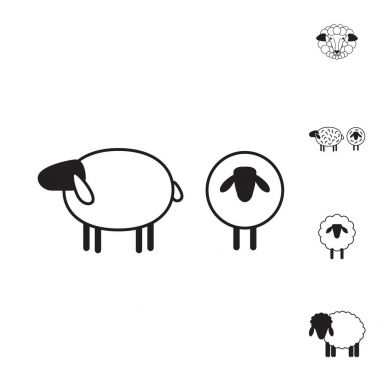 Koyun ya da Ram simgesi, Logo, şablon, sembol