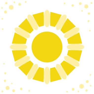 Güneş izole simge vektör