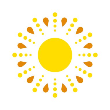 Güneş izole simge vektör