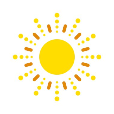Güneş izole simge vektör