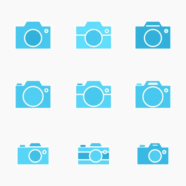 Icono de cámara fotográfica o signo de instantánea — Archivo Imágenes Vectoriales