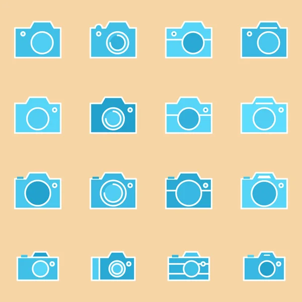 Foto Camera-pictogram of momentopname teken — Stockvector