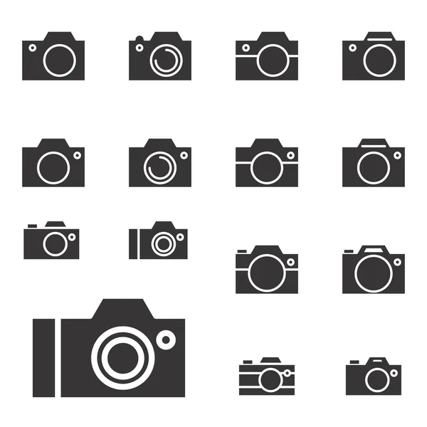 Icono de cámara fotográfica o signo de instantánea — Vector de stock