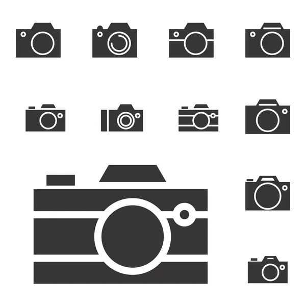 Icono de cámara fotográfica o signo de instantánea — Vector de stock