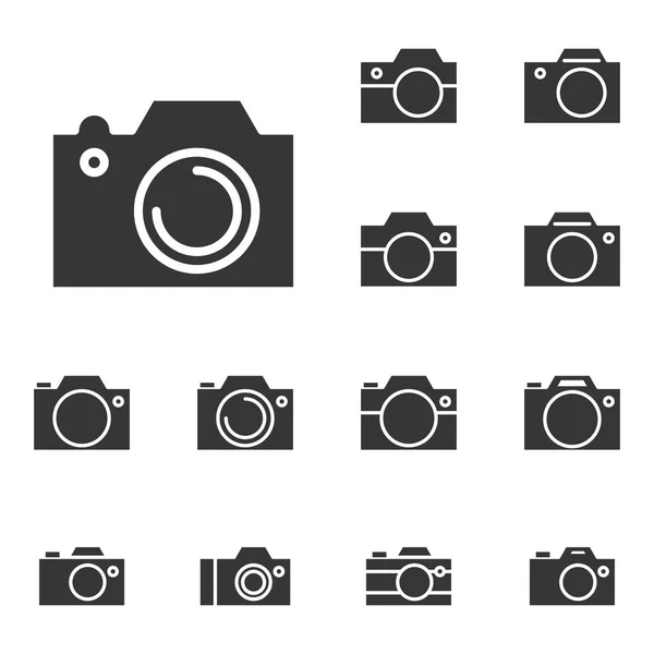Photo Camera Icon or Snapshot Sign — Stock Vector