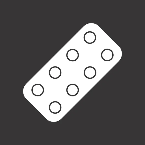 Icono de paquete de ampolla de píldora — Archivo Imágenes Vectoriales