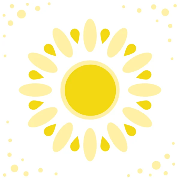 Sun vector icon isolated — Stock Vector