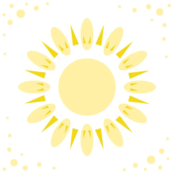 Sun vector icon isolated — Stock Vector