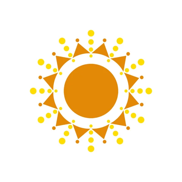 Sun vector icon isolated — Stock Vector