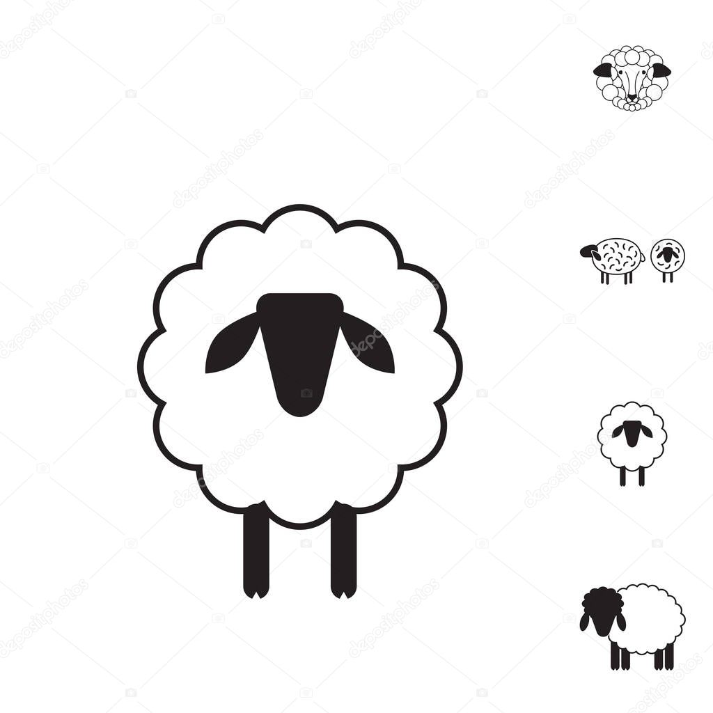 Sheep or Ram Icon, Logo, Template, Pictogram. Trendy Simple Lamb or Ewe Symbol for Market, Internet, Design, Decoration