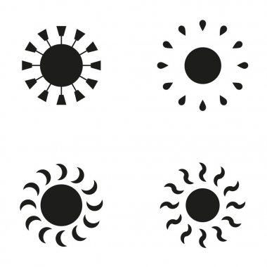 vektör güneş simgeler kümesi