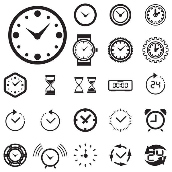 Ícone de tempo ou relógio isolado — Vetor de Stock